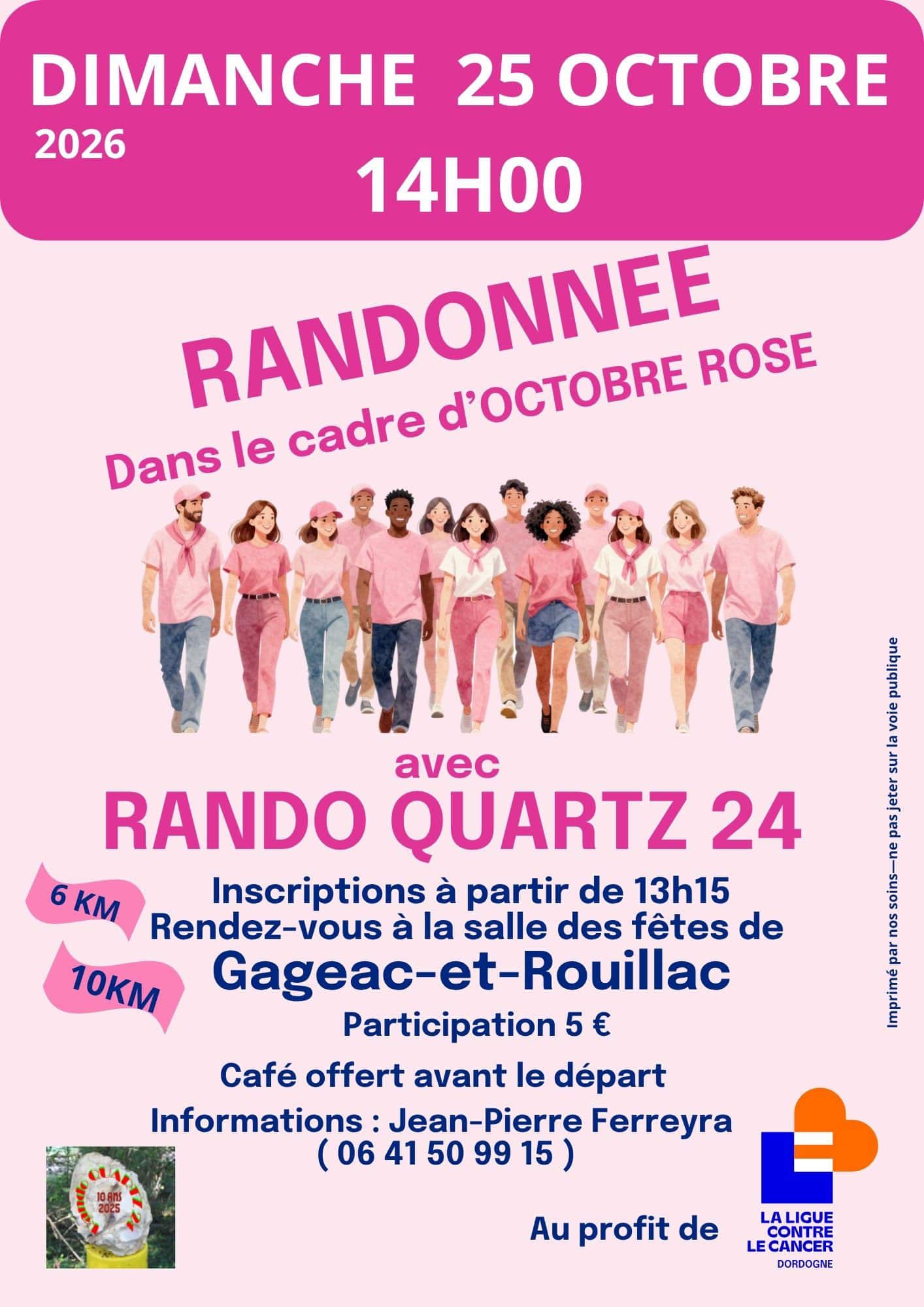 Octobre rose – Gageac et Rouillac