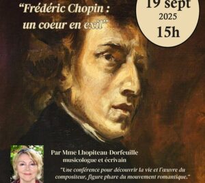 Conférence Frédéric Chopin "un cœur en exil" par Michèle Lhopiteau-Dorfeuille